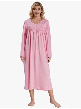 NWT Keocean Long Sleeve Pink Nightgown
